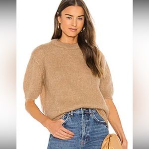 Anine Bing Corey Mohair Sweater Beige XS NWT